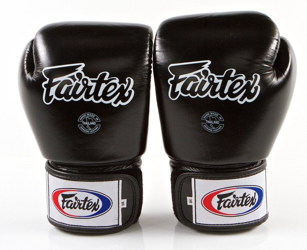 New Fairtex BGV1 Muay Thai Boxing Gloves Training Sparring black white red blue 