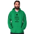 thumbnail image 4 of Funny St Pattys Keep Calm I'm Irish Hoodie Sweatshirt Women Men Brisco Brands S, 4 of 5