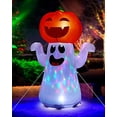 thumbnail image 1 of Decoraciones Inflables de Halloween de 5 Pies de Zukakii con Calabaza Fantasma y Luces LED Mágicas, 1 of 3