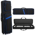 thumbnail image 1 of Funda de teclado BOSSTIN de 88 teclas con ruedas para piano de 88 teclas, color azul, 1 of 7