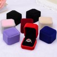 thumbnail image 6 of Yesbay Velvet Engagement Wedding Earring Ring Pendant Jewelry Display Box Gift Case, 6 of 8