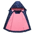 thumbnail image 3 of MGEOY Boys Girls Rain Jackets Lightweight Waterproof Hooded Cotton Raincoats Windbreakers for Kids, 3 of 7