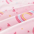 thumbnail image 6 of Kids Twin Bed in a Bag for Girls, 6 Piece Rainbow Pink Comforter Set, Soft Microfiber Bedding Set with Sheets, Shams & Toy Pillow, 6 of 7