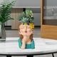 thumbnail image 5 of jarrón con escultura de cabeza humana, jarrón , , Azul Zulema Maceta de florero de busto, 5 of 7