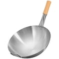 thumbnail image 5 of MRLESS Portable Hand Hammered Stainless Steel Wok (18.86 Inch), 5 of 8