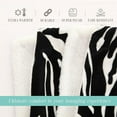 thumbnail image 4 of Elegant Comfort Throw Blanket, Reversible Sherpa Flannel, Soft, Fuzzy, Cozy and Plush- All season Lightweight Decorative Throw, 50 x 60 inches, Animal Print Design Sherpa Throw, Zebra, 4 of 6
