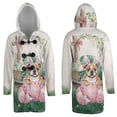 thumbnail image 3 of Easter Egg Bulldog Bunny Ear Welcome Spring Truck All Over Print 3D Hooded Duffle Toggle Coat Dog Lover Gifts Idea - 12002, 3 of 6