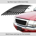 thumbnail image 2 of APS Compatible with Ford Ranger 1998-2000 Main Upper Stainless Steel Black 8x6 Horizontal Billet Front Grill Grille Insert F85047J, 2 of 7