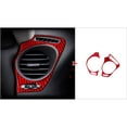 thumbnail image 4 of Real Bright Soft Car Interior Carbon Fiber Sticker Decoration2Pcs Red Carbon Fiber Air Vent Outlet Cover For Lexus IS250 IS350 2006-2012Auto Car Protection Interior Accessories, 4 of 8