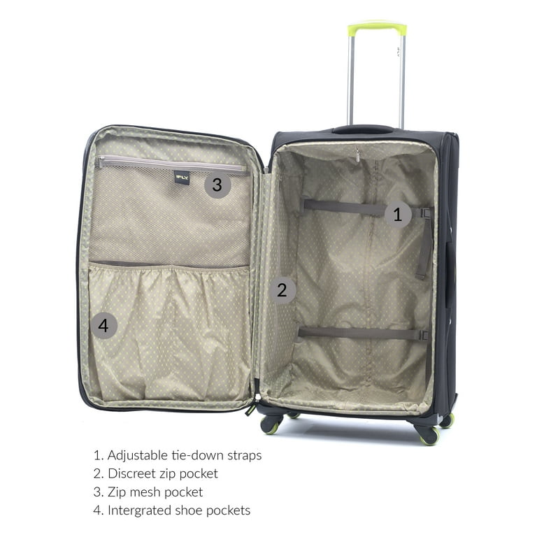 Ifly Softside Luggage Accent 28 Black And Green In USA new77.ecolepeg.ch