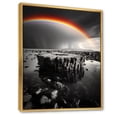 thumbnail image 2 of Designart "Rainbow Colorful Monotone horizon I" Landscape & Nature Floater Framed Canvas Art Print, 2 of 7