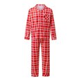 thumbnail image 2 of Christmas Family Plaid Pajamas Matching Sets with Dog Cozy Sleepwear Loungewear, 2 of 10