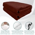 thumbnail image 4 of Quilts Twin XL Size Bedding Set, Vintage Wine Red Lightweight Quilted Comforter, Modern Farmhouse Textured Rustic Soft Reversible Bedspread Coverlet with Pillow Covers for All Season, 68" x 98", 4 of 9