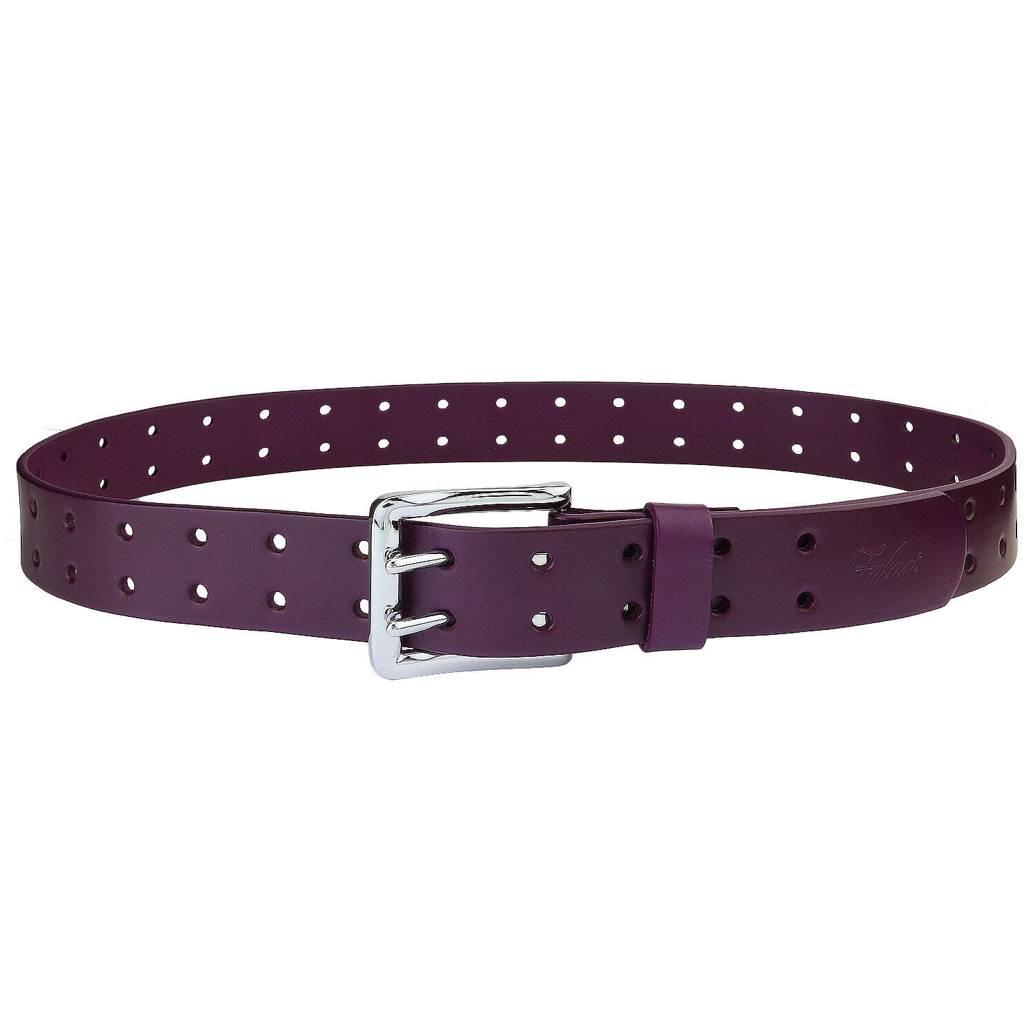 Silver Mens Jeans Falari Men's Full Grain Leather Belt Double Prong Belt 9004 & 9024 Cinturones Para Hombre