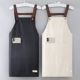 thumbnail image 3 of Tablier de Cuisine Sans Manches Grande Poche PVC Sangle de Taille Réglable Tablier de Chef pour Restaurant, 3 of 8
