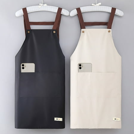 

GROFRY Cooking Apron Breathable Waterproof PVC Adjustable Halter Adult Cleaning Apron Kitchenware Supplies