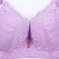 thumbnail image 2 of TOWED22 Bra for Women,Women’s Lace Back Push Up Bra Front Closure T-Shirt Padded Bra Racerback Underwire,Purple, 2 of 5