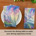 thumbnail image 6 of 4 Pack 20'' x20" Satin Table Napkins Dinner Napkins for wedding Party Decoration events Rainbow-colored Valley, 6 of 6