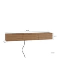 thumbnail image 6 of S-HOME Floating TV Stand Wall Mounted with 16 Color LEDs in Black 69 Inch Entertainment Center for 55 to 65 Inch TV，Wood, 6 of 6