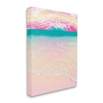 Stupell Industries Tropical Tie Dye Beach Horizon Coastline Landscape Graphic Art Gallery-Wrapped Canvas Print Wall Art, 16x20, by Arrolynn Weiderhold