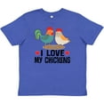 thumbnail image 3 of Inktastic Chicken Farmer I Love My Chickens Youth T-Shirt, 3 of 5