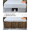 thumbnail image 7 of Leopard Print Wrap Around Bed Skirts for Queen Bed 18" Drop,Bed Skirt with Adjustable Elastic Belt Dust Ruffle Bed Valance for Bedroom Hotel Brown Yellow Retro Animal Fur Pattern Bed Frame Cover, 7 of 7