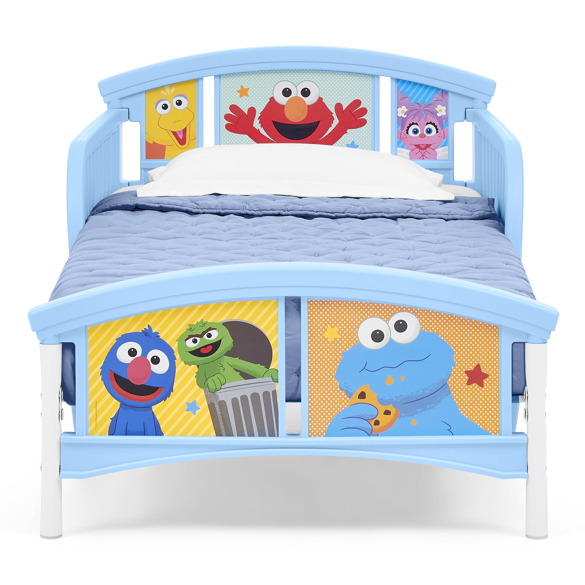 Delta Children Sesame Street Elmo Plastic Toddler Bed, Red and Blue