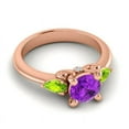 thumbnail image 3 of Diamond-Capitals 2.50 Carat Beautiful Round Amethyst & Peridot Gemstone Ring for Engagement Gift Solid 14K Rose Gold Size 11, 3 of 8