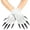 E, variant on Halloween Glitter Long Claw Gloves, Gothic Monster Witch Gloves for Halloween Birthday Party & Role Play