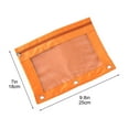thumbnail image 3 of Pencil Pouch for 3 Ring Binder, 1-Pack 3 Hole Zipper Pencil Pouches with Clear Window, Orange Pencil Pouch, Sturdy and Durable Cloth Pencil Case for Home Office Supplies, 3 of 6