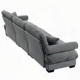 thumbnail image 5 of Modern Grey 3-Seat Extra Large Velvet Sofa for Living Room - Cloud-Like Comfort, 5 of 12