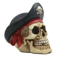 thumbnail image 2 of Ebros Gift 6” Buccaneer Pirate Skull Garden Statue, Hand Painted with Golden Earring, 2 of 5