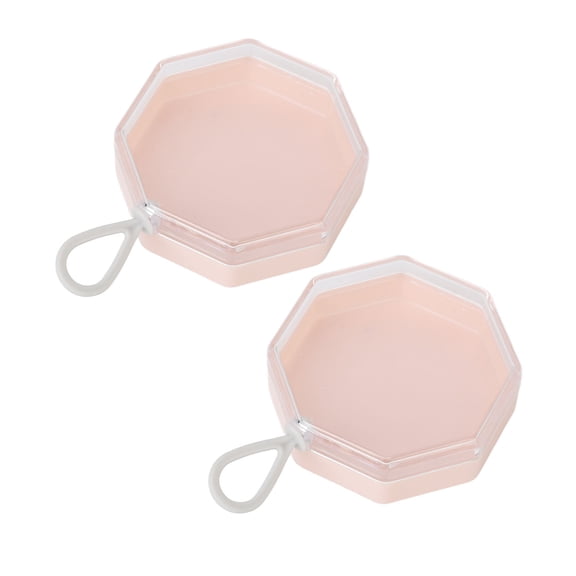 M Buder 5Pcs Clear Plastic Powder Puff Storage Box Portable Makeup Sponge Organizer Container for Travel and Home