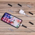 thumbnail image 3 of 24pcs Silicone Flexible Cable Cover Protector Charger Coiled Cable Protector (black, Gray), 3 of 5