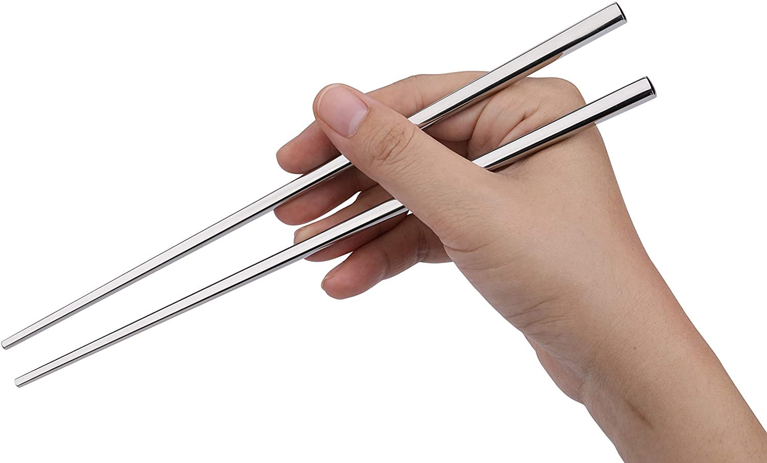 5PAIR KAIFANG High quality metal Chopsticks Luxury Square stainless steel Chopsticks Household hotel restaurant Chopsticks 