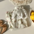 thumbnail image 5 of Asxite Toddler Girls Plaid Lace Detail Loose Breathable Casual Pants Elastic Waist Summer 5-15 Y, 5 of 7