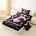thumbnail image 2 of Erosebridal Girls Bow C Letter Twin Sheet Sets, Watercolor Love Heart Bedding, 3-Piece, 2 of 5