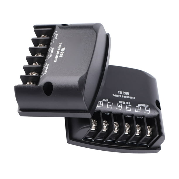 Audio Crossover, Condensadores de Alta FRECUENCIA Negro Divisor de FRECUENCIA DE ALTAVOCES DE 2 VÍAS INSTALACIONES Simple 2 PCS Universal para Automóvil para Altavoz