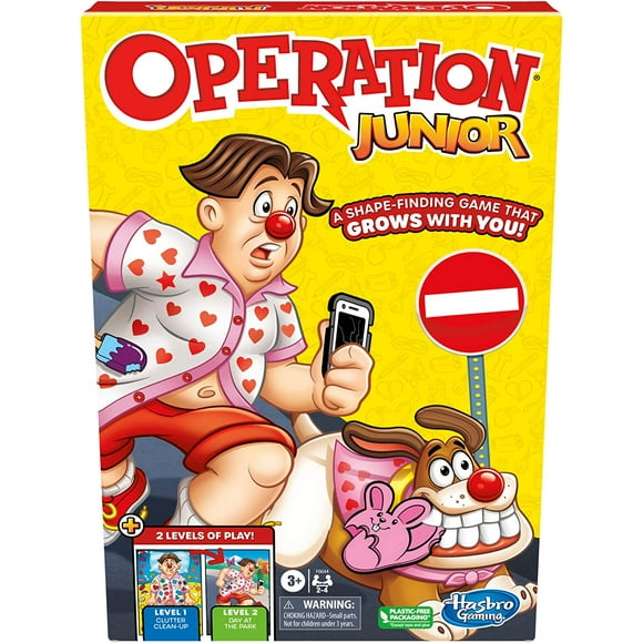 shiyou-Operation Junior Board Game | Operation Game for Younger Kids | Ages 3 and Up | 2 to 4 Players | Preschool Games | Fun Games for Preschoolers