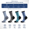 thumbnail image 7 of Mens Crew Athletic Work Socks: 8 Pairs Cushioned Work Socks with Seamless Toe, Breathable Arch Support and Terry Sole, Anti-Pilling Office Socks, Size 11-13, 7 of 7