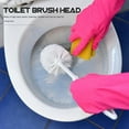 thumbnail image 3 of 3 Pcs Toilet Replacement Brush Head Heads Bowl Household White Plastic, 3 of 6