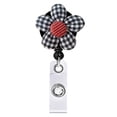 thumbnail image 2 of Dream Lifestyle Badge Holder Rotating Pull Clasp Design Sackcloth Retractable Flower Decorative Badge Reel School Supplies, 2 of 8