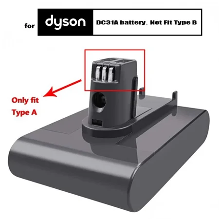 22.2V 6400mAh Li-ion for Dyson DC31 DC34 Battery 917083-01 Animal Vacuum Type A