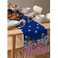 thumbnail image 6 of 4th of July Table Runner Cotton Linen 48 Inch Holiday Dresser Scarves, Independence Day Red Blue Stars Striped Tablerunner for Kitchen Coffee Dining Bedroom Living Room Dinner Scarf Décor 13''x48'', 6 of 9