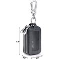 thumbnail image 2 of Estuche para llaves de coche de cuero de doble capa, estuche para llavero (negro), 2 of 4