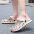 thumbnail image 2 of Rokment Mesh EVA Patchwork Wide Feet Clogs Garden Shoes for Men with Back Straps Breathable Waterproof Beach Slides Summer Casual Walking Slippers Water Sandals Khaki Size 7, 2 of 6