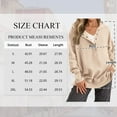 thumbnail image 3 of SWQZVT Womens Hoodies Button Up V Neck Long Sleeve Pullover for Women Side Slit Sweatshirts Casual Fall Hooded Tops L, 3 of 8