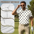 thumbnail image 5 of HUIACONG Polka Dot Matching Golf Shirts for Couples Sleeveless Golf Shirts for Women Moisture Wicking Mens Short Sleeve Collared Golf Shirt Quick Dry Lightweight Man S, 5 of 6