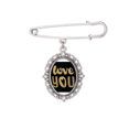 thumbnail image 1 of Je t'Aime Citation Écriture Main Broche Broche Robe Chemise Châle Clips, 1 of 3