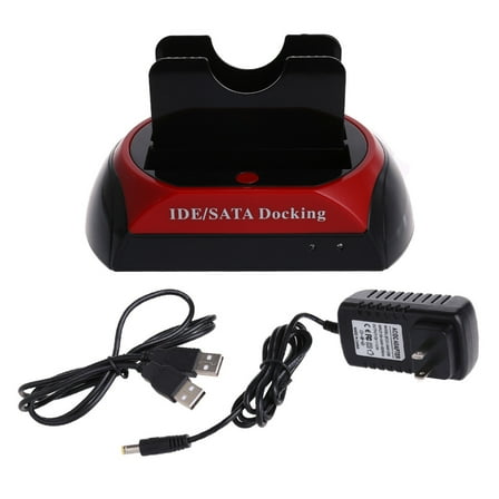 YROHGKPN External Hard Drive Docking Station, USB 2.0 to 2.5 3.5 Inch SATA IDE Dual Slots